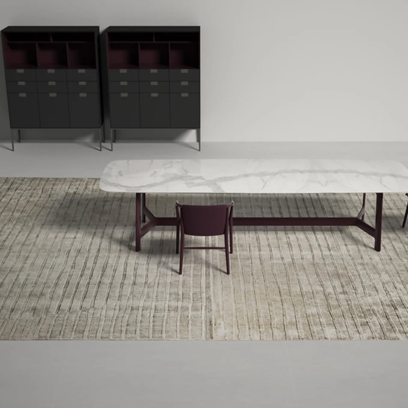Tappeto BSG 02 Bamboo Ground Gray di E. Garbin & M. Boglietti
