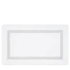 Tappeto da bagno Four Generations bianco e grigio chiaro