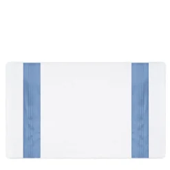 Tappeto da bagno Plissè bianco e blu country