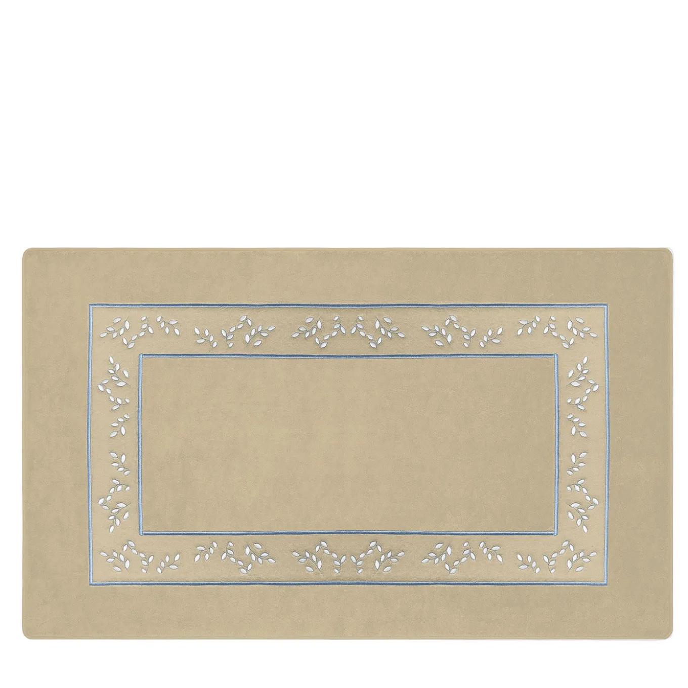 Tappeto da bagno Roma beige e bianco azzurro