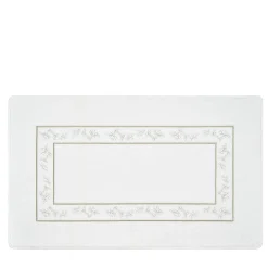 Tappeto da bagno Roma White & Silver Olive