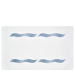 Tappeto da bagno Tuffo bianco e blu Assisi