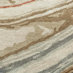 Tappeto Mellow Waves Antique White & Clay trapuntato a mano