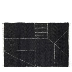 Tappeto Moroccan Touch MT07, carbone e avorio
