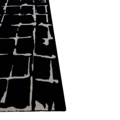 Tappeto Mosaic in Ebony and White di Keith Pillow da Daaa Haus