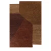 Tappeto Piatto In Jute Terracotta & Gold Brown