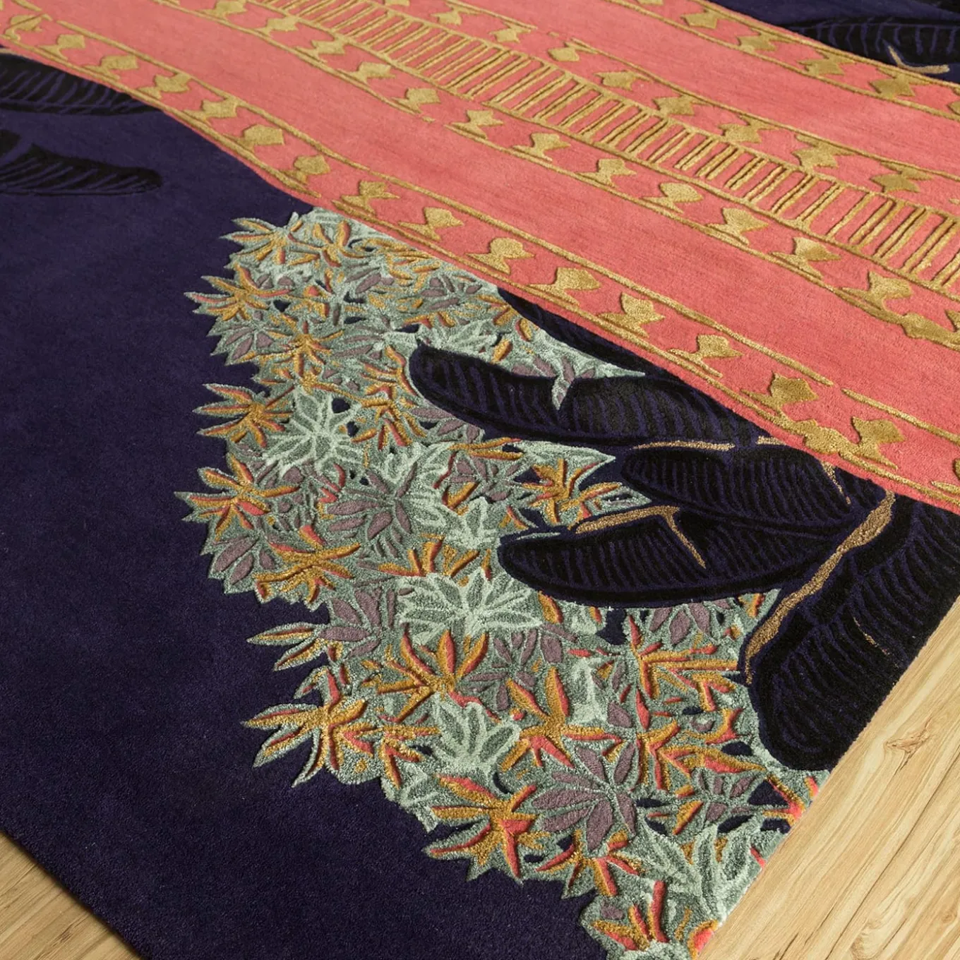 Tappeto Plum Glow Purple Velvet trapuntato a mano