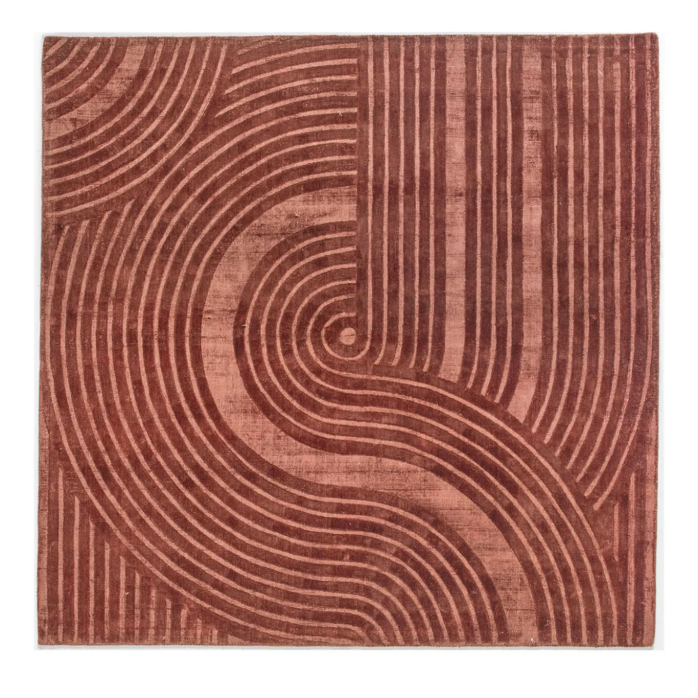 Tappeto quadrato Zen Rust