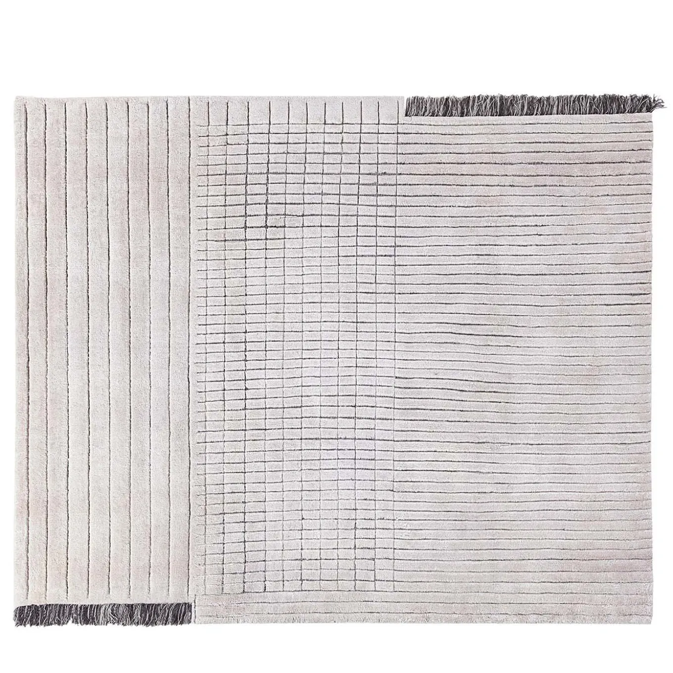 Tappeto RD Grid Berber avorio e marrone di Rodolfo Dordoni
