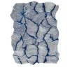 Tappeto rettangolare Oceano blu in lana