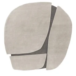 Tappeto rotondo Atlas AT03 in lana grigio