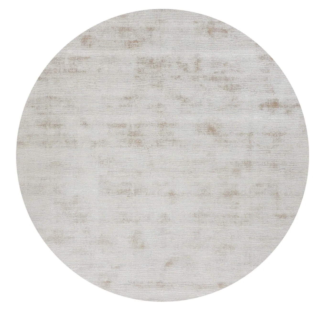 Tappeto rotondo Feel Round Offwhite in seta di banano