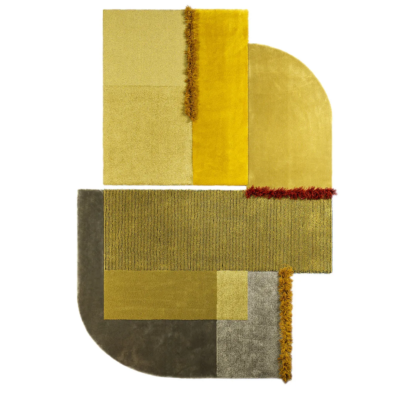 Tappeto Selce #1 Marcasite Yellow di Studio Salaris