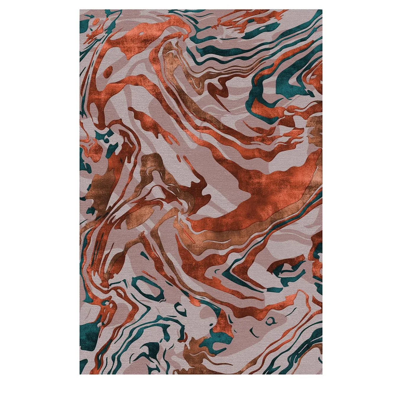 Tappeto Stardust Turmeric Rosa e Bronzo