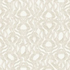 Tessuto da rivestimento Equinox in poliestere Bianco e Beige