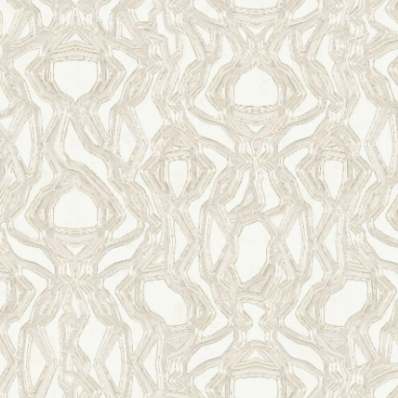 Tessuto da rivestimento Equinox in poliestere Bianco e Beige