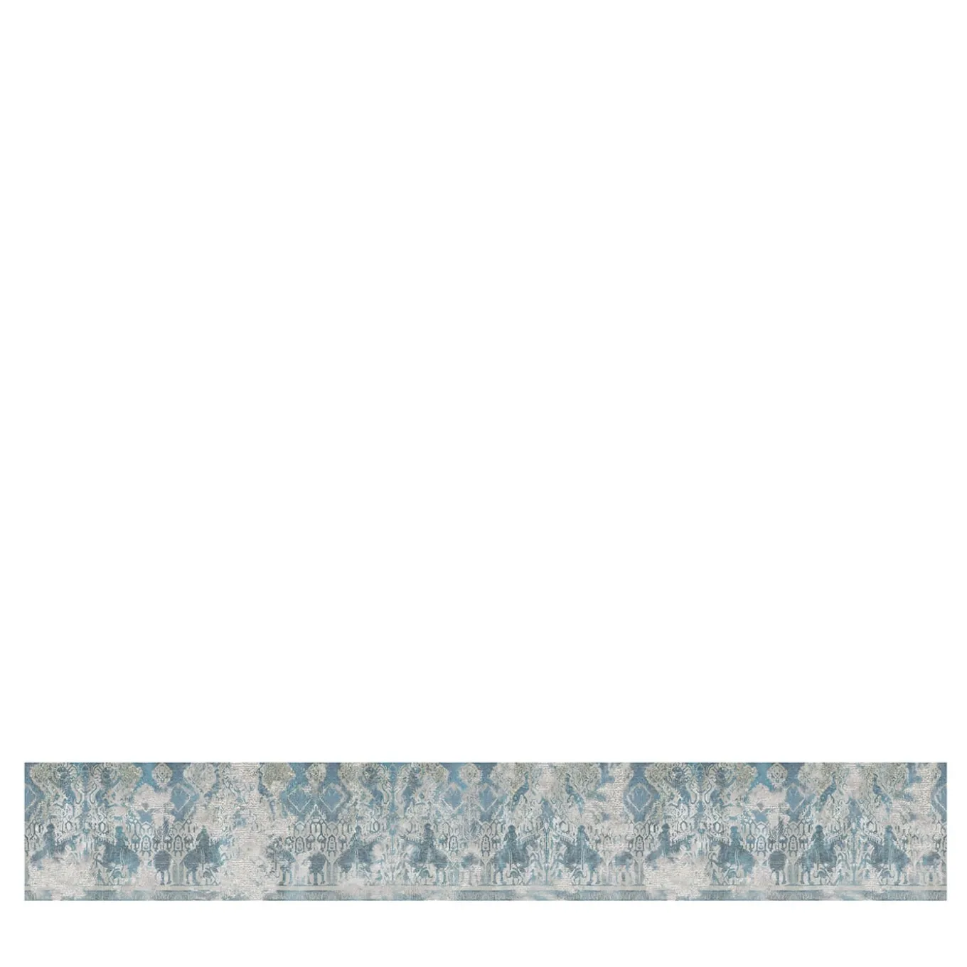 Tessuto da rivestimento in cotone con arazzo azzurro