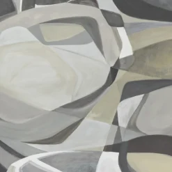 Tessuto murale in cotone grigio Rising Desert
