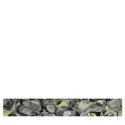 Tessuto murale in cotone grigio nero e verde Rising Desert
