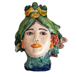 Testa di moro policroma Vaso Primavera Modern