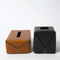 Tissue box Regular rettangolare marrone di Oscar Maschera