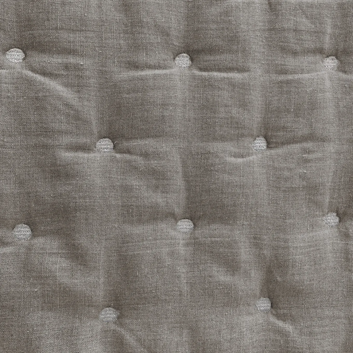 Trapunta di lino grigio taupe