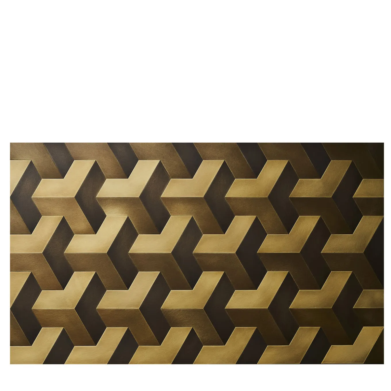 Trio 3D Orbitale Set di 20 piastrelle in ottone brunito