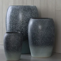 Tropea Vaso grande in ceramica bicolore screziata