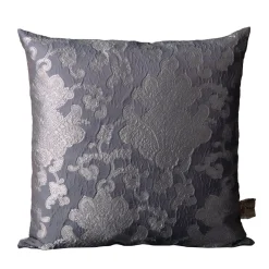 Tweedia Cuscino quadrato in jacquard azzurro floreale