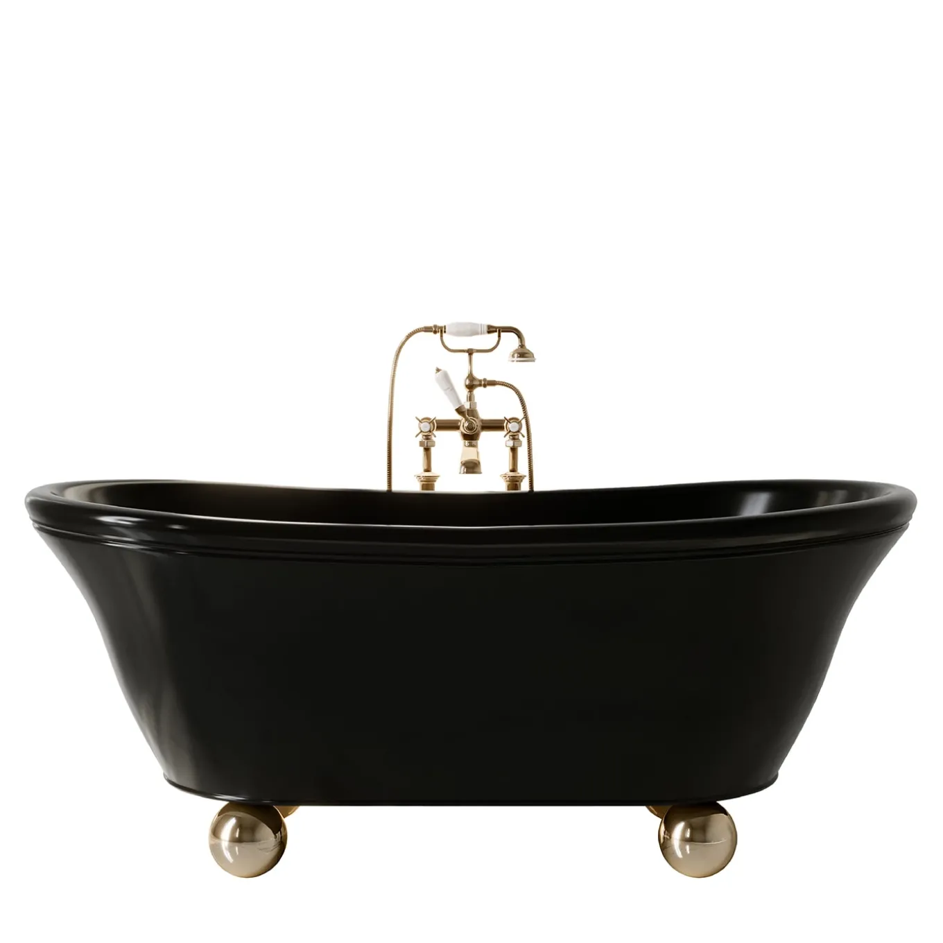 Vasca da bagno Aurora Bijoux verniciata nera
