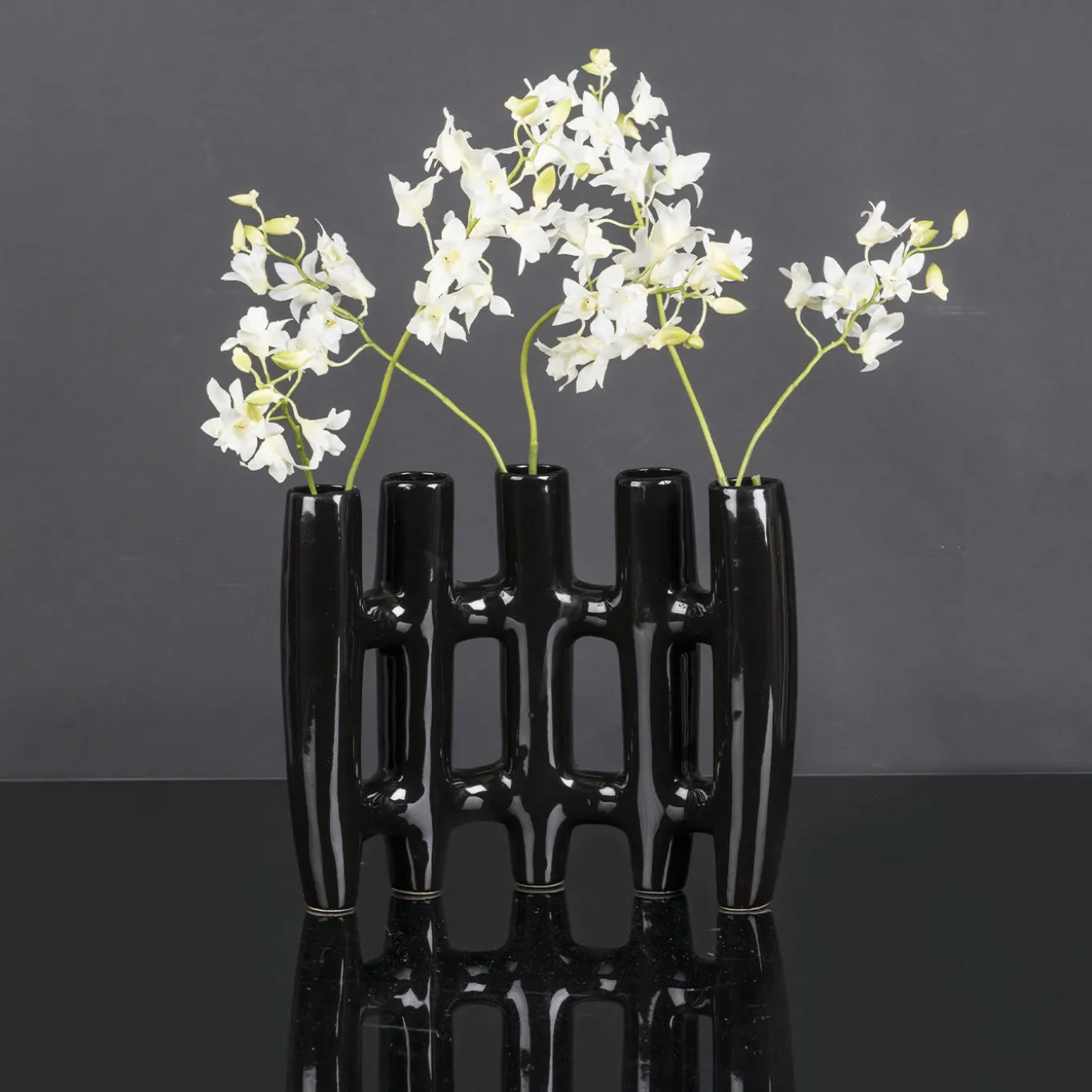 Vaso a bocciolo nero