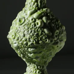 Vaso a bocciolo verde strutturato Reginetta