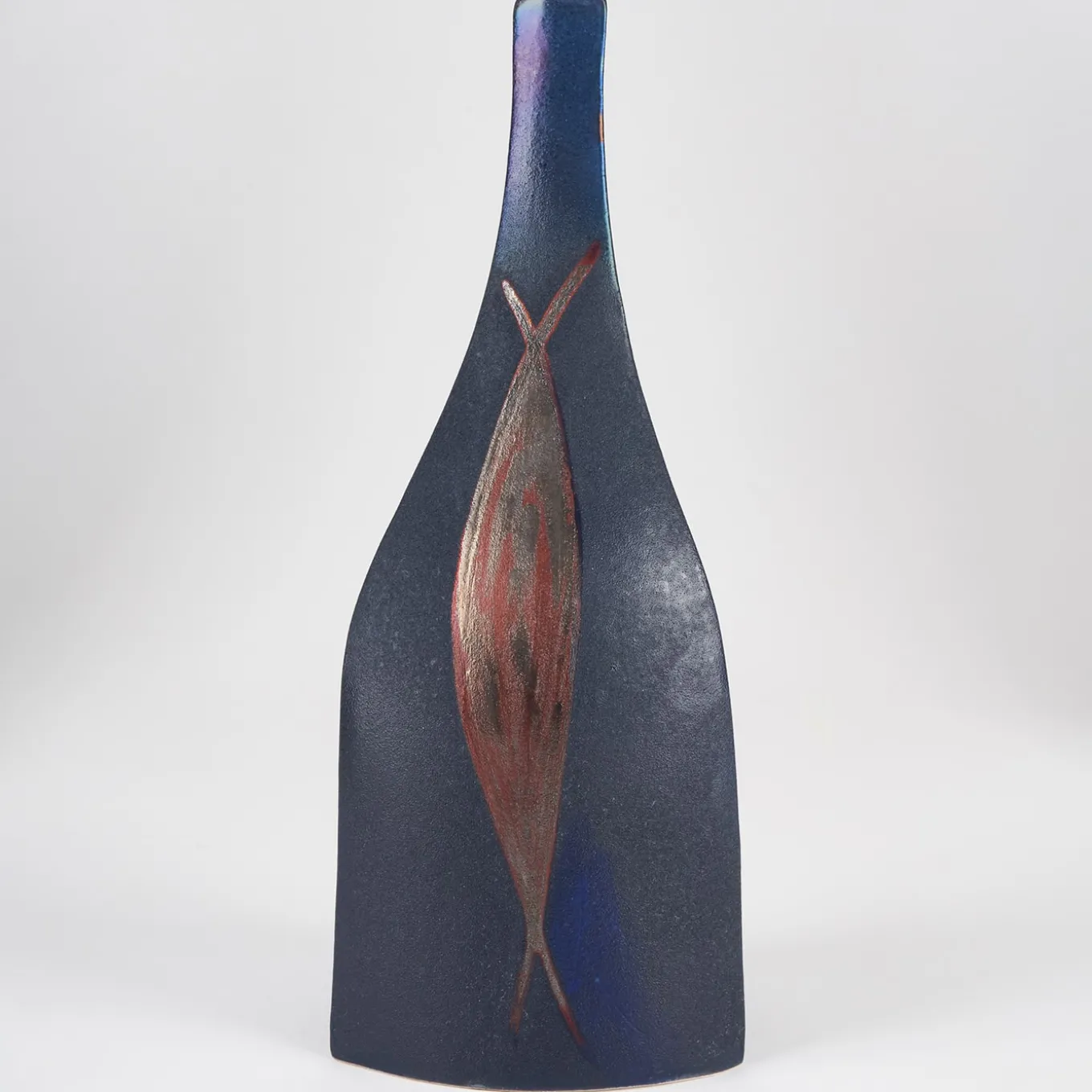 Vaso a Forma di Bottiglia Bottiglia #2 in Ceramica Policroma