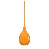 Vaso a forma di goccia arancione Bolle