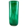 Vaso a murrine in filigrana verde e bianca