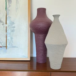 Vaso a tondo Battuti Borgogna di Andrea Anastasio