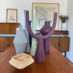 Vaso a tondo Battuti Borgogna di Andrea Anastasio