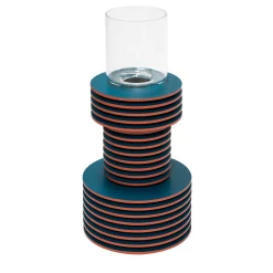 Vaso alto in velluto bicolore