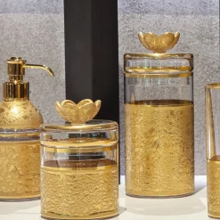 Vaso alto in vetro con base ispirata a Michelangelo