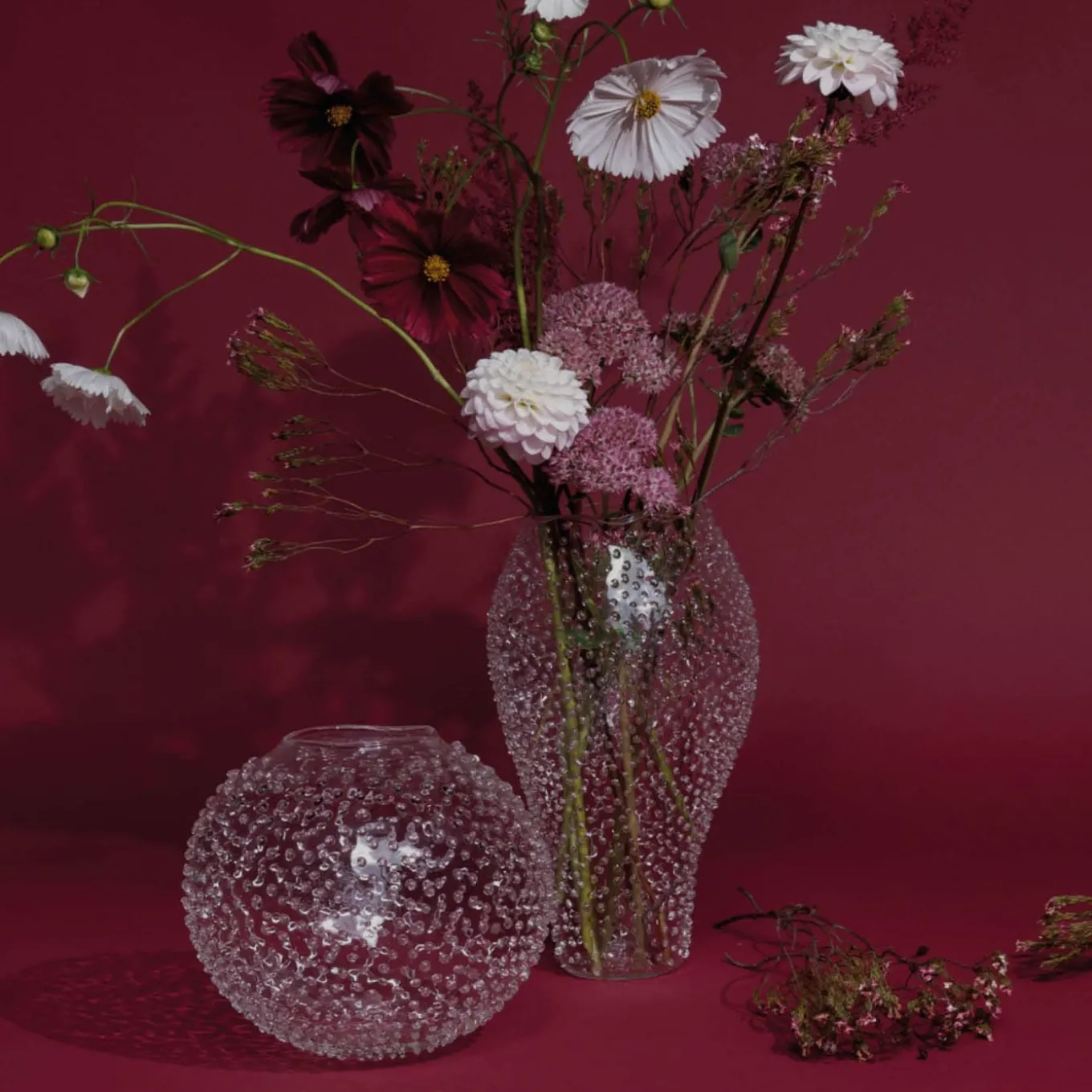 Vaso Alto in Vetro Rainy Drop XL
