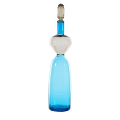 Vaso antropomorfo in vetro blu Vecchia Dama di Gio Ponti