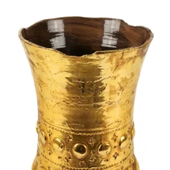Vaso Auri in ceramica oro di Gabriele Mengoni