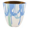 Vaso azzurro e oro
