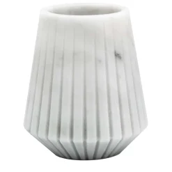 Vaso basso in marmo bianco di Carrara di Jacopo Simonetti