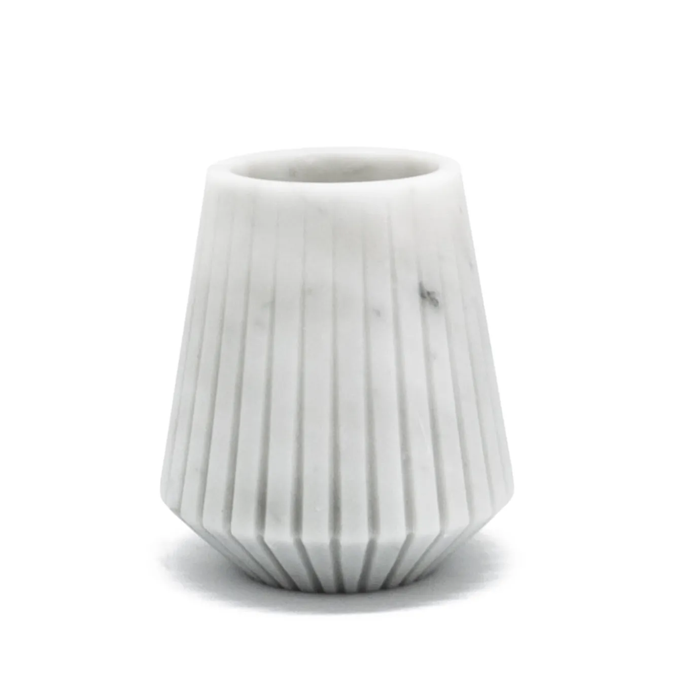 Vaso basso in marmo bianco di Carrara di Jacopo Simonetti