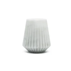 Vaso basso in marmo bianco di Carrara di Jacopo Simonetti