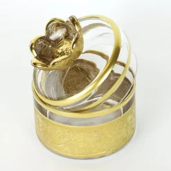Vaso basso in vetro con base ispirata a Michelangelo