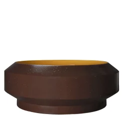 Vaso basso Tribe marrone e giallo di Arik Levy