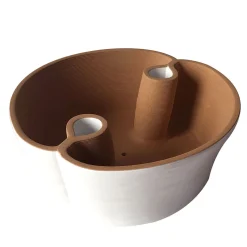 Vaso Bitubo bianco