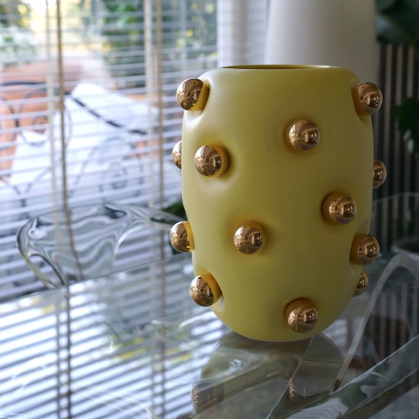 Vaso BonBon Lemon in ceramica gialla